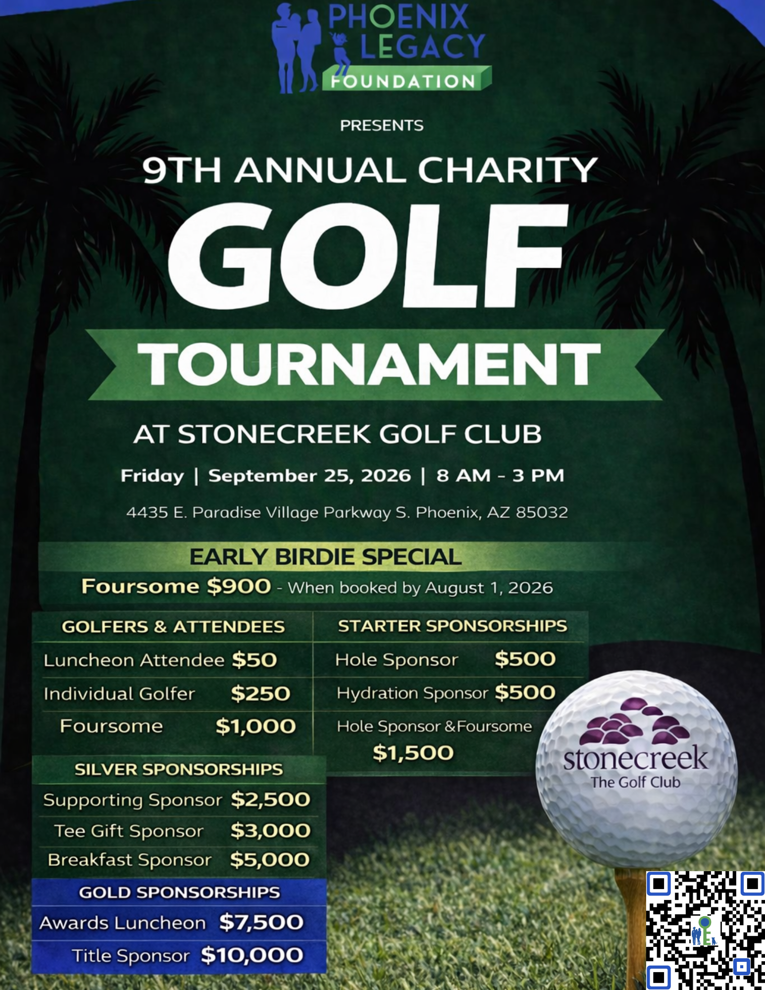 9th Annual Charity Golf Tournament flyer