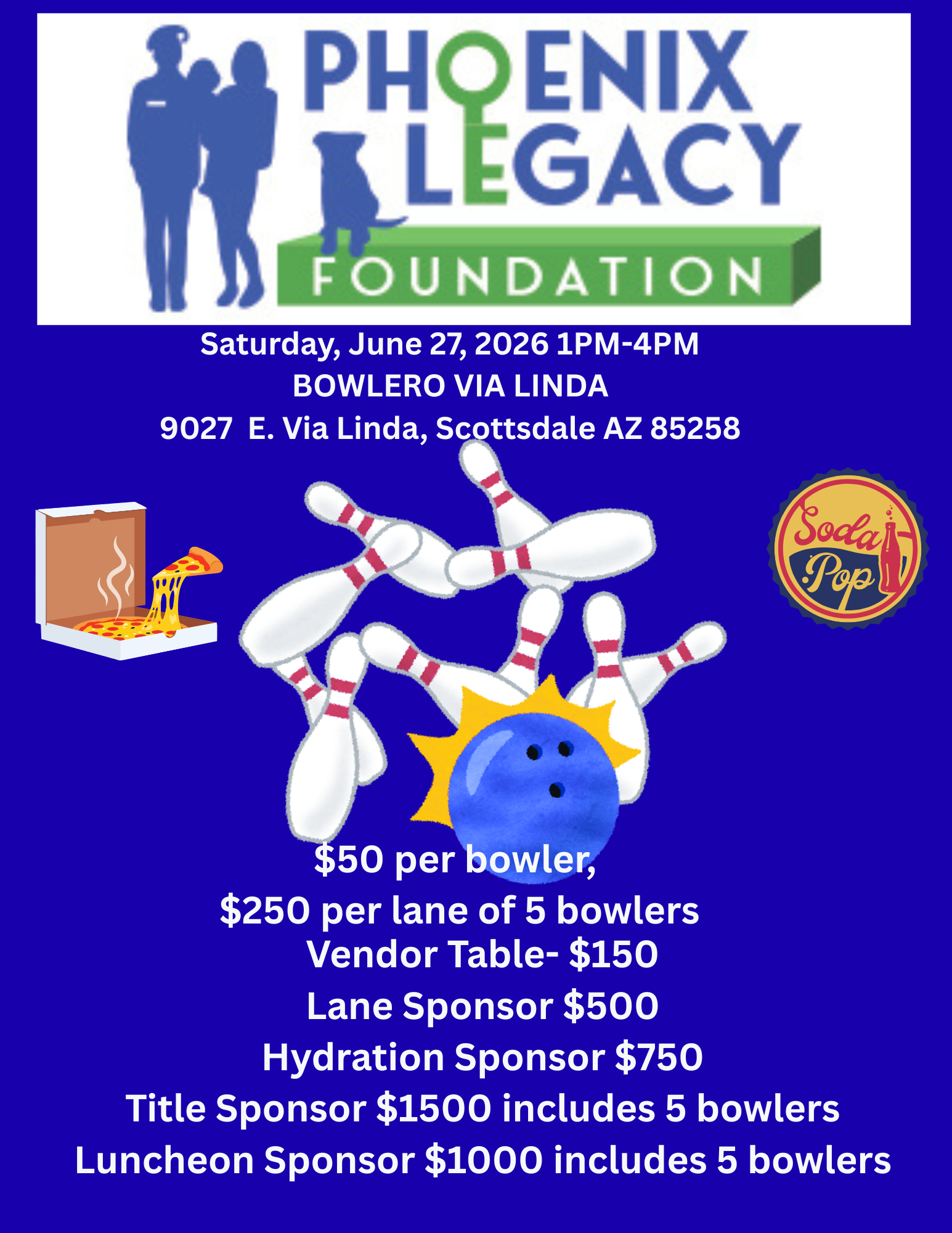 Annual Bowling Fundraiser flyer
